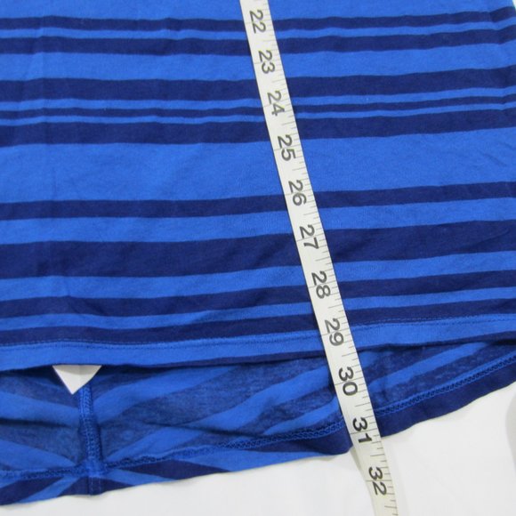 Enza Costa Striped Blue Sleeveless Lightweight Casual Sample Tank Top Sz M NWT - Picture 7 of 8